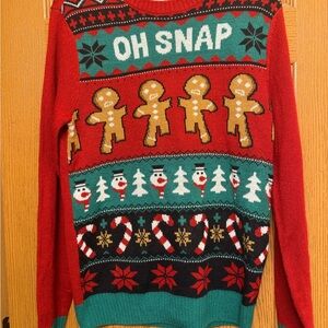 Festive Red and Green Holiday Sweater size s
